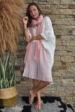 Lina Linen Blend Frill Short Washed Antique Rose
